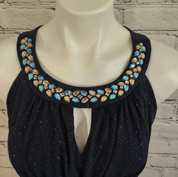 Navy blue sparkle formal gown - Picture 5 of 6